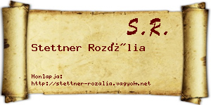 Stettner Rozália névjegykártya